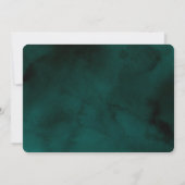 Gold Swirls Emerald Green Wedding Save The Date (Dos)