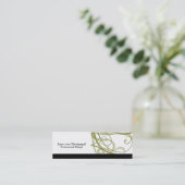 Gold Swirls Pattern Mini Visitekaartje (Staand voorkant)