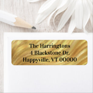 Gold Swirls Return Address Labels