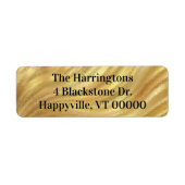 Gold Swirls Return Address Labels (Voorkant)