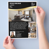Gold Swoosh Realtor Flyer (Hand)