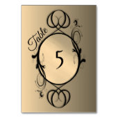 Gold Table Numbers Kaart (Achterkant)