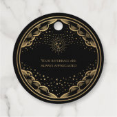 Gold Tarot Hartelijk dank voor kleine bedrijven Bedankjes Labels (Achterkant)