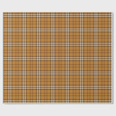 Gold Tartan Wrapping Paper Cadeaupapier (Vlak)