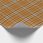 Gold Tartan Wrapping Paper Cadeaupapier (Hoek)
