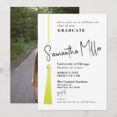 Gold Tassel Modern Minimalist Photo Afstuderen Kaart (Voorkant / Achterkant)