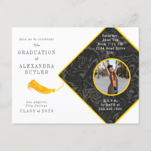 Gold Tassel Photo Script Class of 2023 Afstuderen Briefkaart
