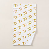 Gold Taurus Zodiac Astrology Sign Bad Handdoek (Handdoek)