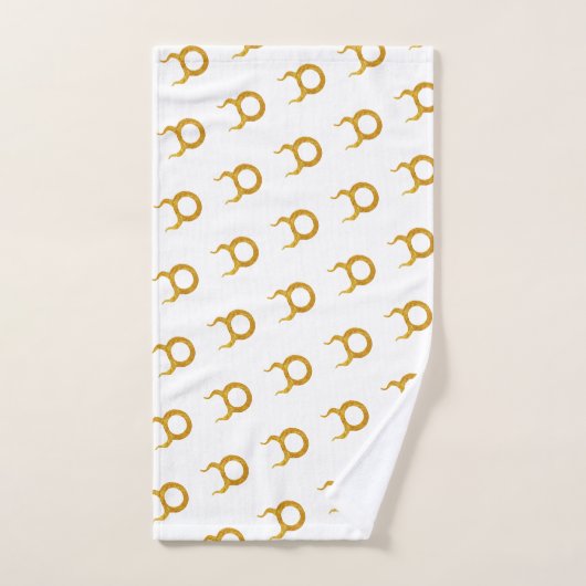 Gold Taurus Zodiac Astrology Sign Bad Handdoek (Handdoek)