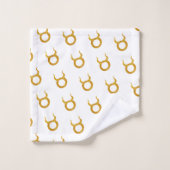 Gold Taurus Zodiac Astrology Sign Bad Handdoek (Wasdoekje)