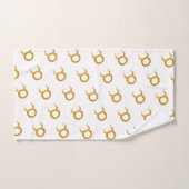 Gold Taurus Zodiac Astrology Sign Bad Handdoek (Handdoek)