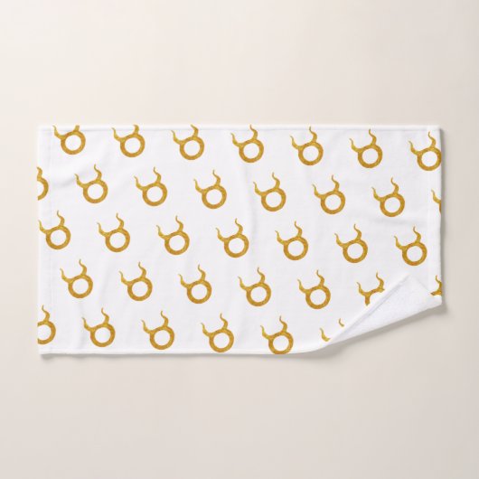 Gold Taurus Zodiac Astrology Sign Bad Handdoek (Handdoek)