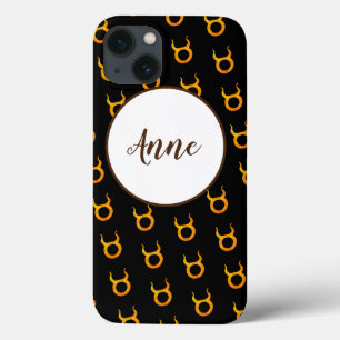 Gold Taurus Zodiac Astrology Sign Personalized iPhone 13 Hoesje