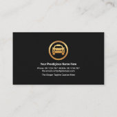 Gold Taxi Service Signation Border Private Driver Visitekaartje (Achterkant)