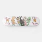 Gold Teef voor Errbody door Patrick Jilbert Skateboard (Horizontaal)