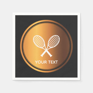 Gold Tennis-racks Sportthema Speler Aangepaste tek Servet