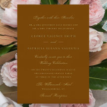 Gold Terracotta Formele kalligrafie Elegant Weddin