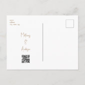 Gold Text Champagne Tower Save our Date Briefkaart (Achterkant)