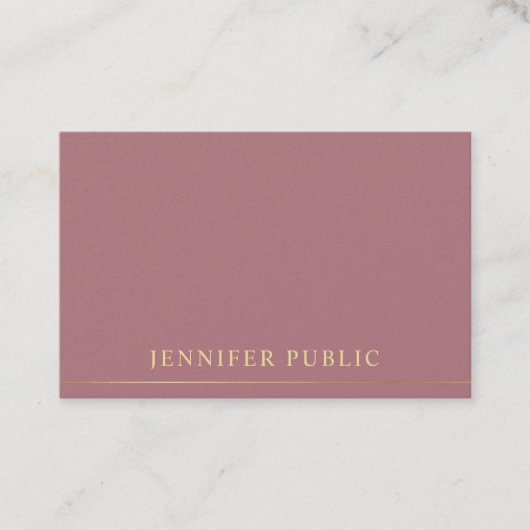 Gold Text Sjabloon Professional Elegant Modern Visitekaartje (Voorkant)