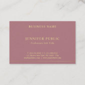 Gold Text Sjabloon Professional Elegant Modern Visitekaartje (Achterkant)