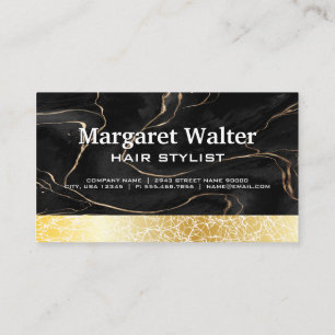 Gold Texture Achtergrond zwart-inktverf Visitekaartje