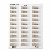 Gold Texture Address Label (Full Sheet)