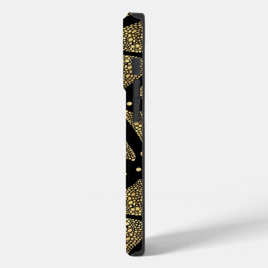 Gold Texture Triangles Modern Pattern Case-Mate iPhone Case (Achterkant / Links)