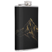 Gold textured abstract mountain lineart heupfles (Rechts)