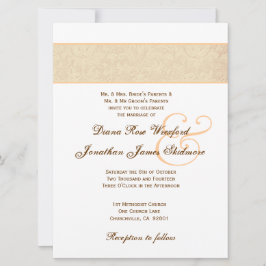 Gold Textured Damask en Gold Metallic Kaart