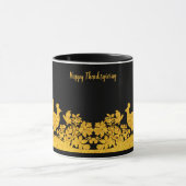 Gold Thanksgiving Turquie floral Mug (Centre)