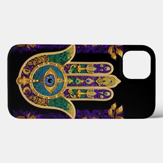 Gold Third Eye Hamsa Case-Mate iPhone Case (Achterkant (horizontaal))