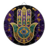 Gold Third Eye Hamsa Dartbord (Voorkant)