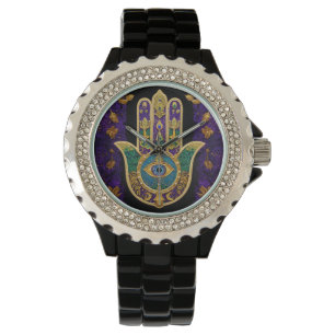 Gold Third Eye Hamsa Horloge