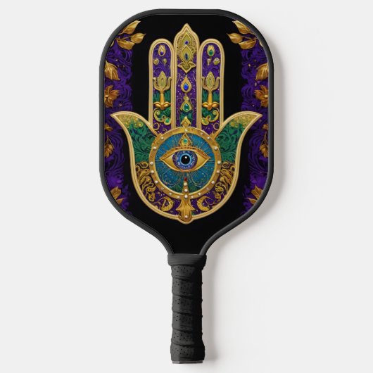  Gold Third Eye Hamsa Pickleball Paddle (Voorkant)