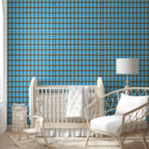 Gold Thor Hammer blauw getextureerd vinyl behang