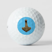 Gold Thor Hammer bleu Titleist Pro balles de golf (Recto)