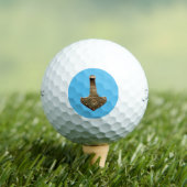 Gold Thor Hammer bleu Titleist Pro balles de golf (T-shirt Insitu)