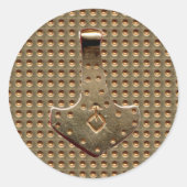 Gold Thor Hammer Gold Indent petits autocollants r (Devant)