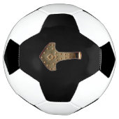 Gold Thor Hammer noir ballon de football (Tourné)