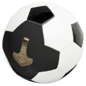 Gold Thor Hammer noir ballon de football (3/4)
