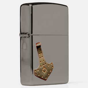 Gold Thor Hammer rustend zwart ijs Zippo aansteker
