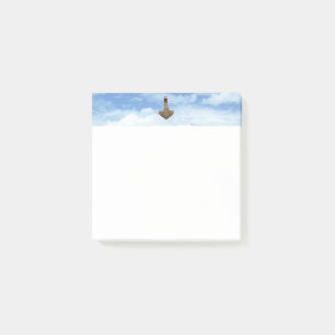 Gold Thor Hammer wolken witte notitie pads Post-it® Notes