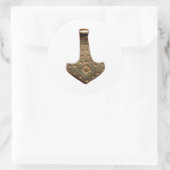 Gold Thor Marteau blanc gros autocollants ronds (Sac)