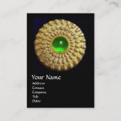 GOLD THRACIAN DISK MONOGRAM Green Emerald Gem Visitekaartje (Achterkant)