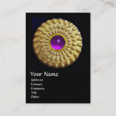 GOLD THRACIAN DISK MONOGRAM Paars Amethyst Gem Visitekaartje (Achterkant)