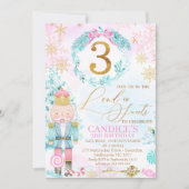 Gold Three Land of Sweets Nutkraker Birthday Kaart (Voorkant)