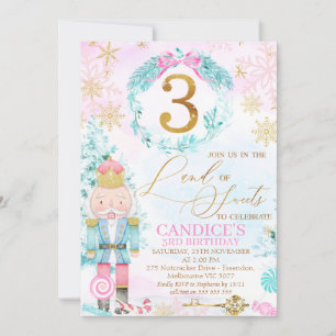 Gold Three Land of Sweets Nutkraker Birthday Kaart