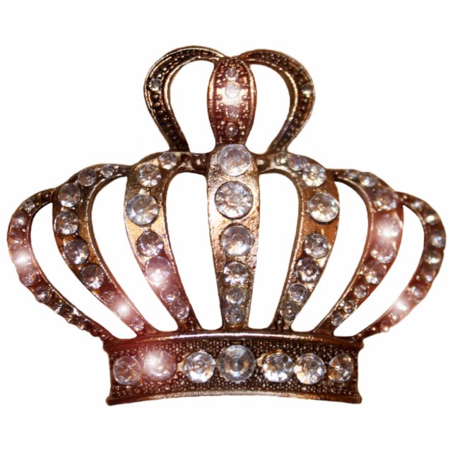 Gold Tiara Sculpture Staand Fotobeeldje (Voorkant)