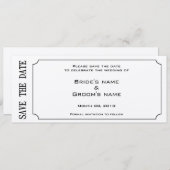 Gold Ticket Save the Date Invitations (Voorkant / Achterkant)