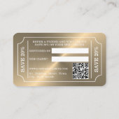 Gold Ticket Style Referral Kaart (Achterkant)